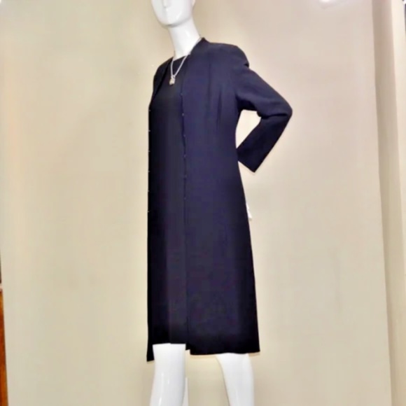 2 piece Escada Black Dress with Matching Coat  Made in Italy 🇮🇹 - Picture 5 of 14